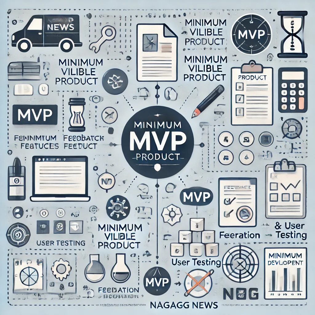 Ilustrasi konsep Minimum Viable Product (MVP) dalam pengembangan produk.